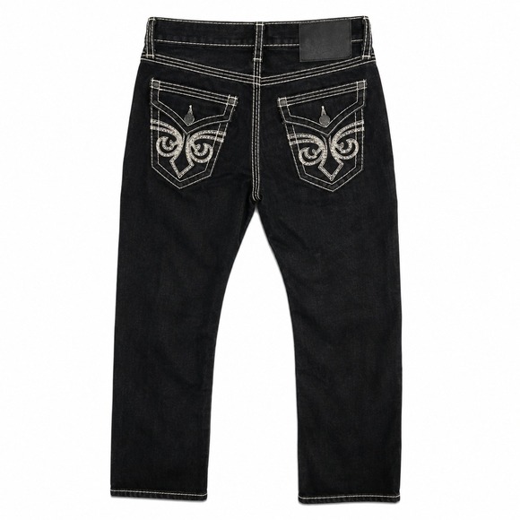 Affliction Denim - Affliction Jeans Womens Size 29 Cooper Straight Leg Thick Stitch Embroidered Y2K